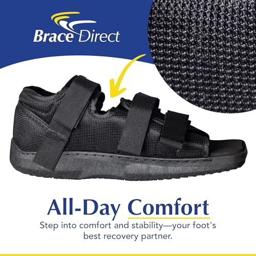 Brace Direct Post-Op Shoe - Adjustable Orthopedic Walking Shoe for Broken Foot & Toe, Stress Fractures, Bunions, Post-Surgery Recovery, Left or Right Foot, Men L (US Shoe Size 11.5-13.5/29 cm) - Image 2