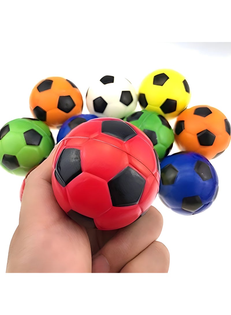 MAGIC VAULT 24 Pcs Colorful Soccer Football Stress Ball, 2.5 inch Soft Foam Squeeze Sports Ball for Party, Release Stress Anxiety Relief (Football) - Image 1