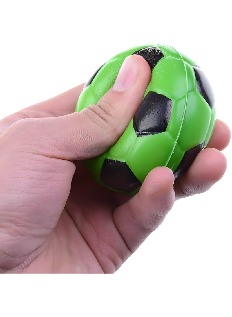 MAGIC VAULT 24 Pcs Colorful Soccer Football Stress Ball, 2.5 inch Soft Foam Squeeze Sports Ball for Party, Release Stress Anxiety Relief (Football) - Image 3