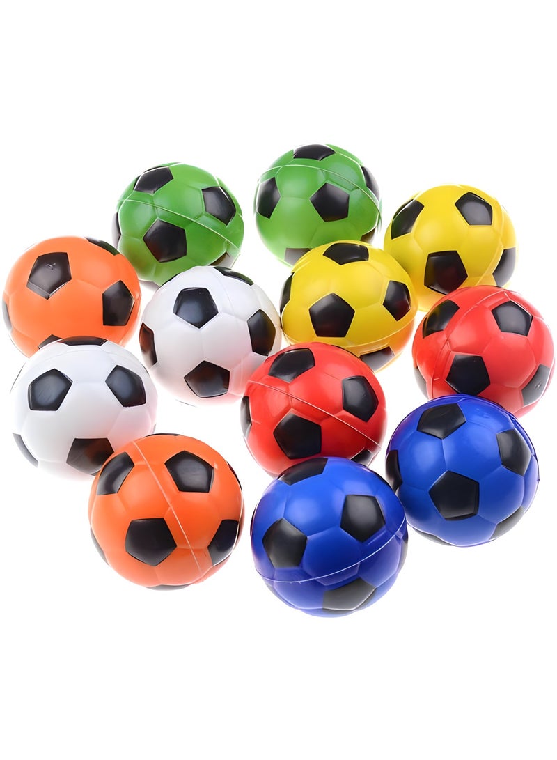 MAGIC VAULT 24 Pcs Colorful Soccer Football Stress Ball, 2.5 inch Soft Foam Squeeze Sports Ball for Party, Release Stress Anxiety Relief (Football) - Image 2
