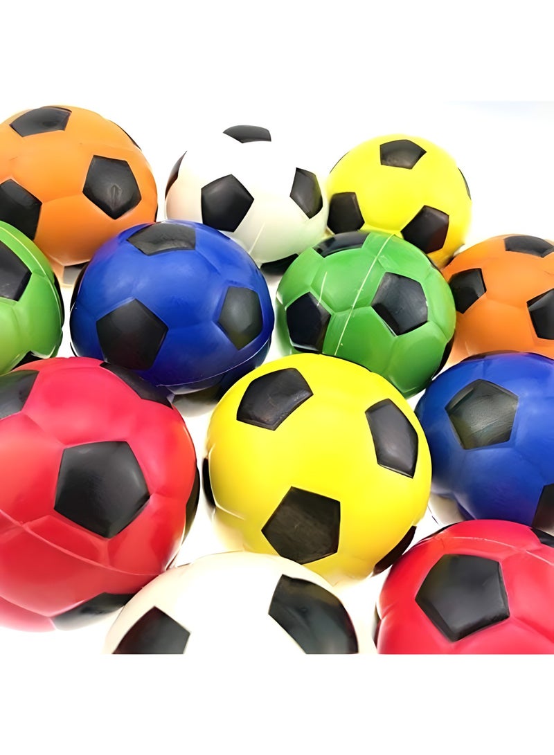 MAGIC VAULT 24 Pcs Colorful Soccer Football Stress Ball, 2.5 inch Soft Foam Squeeze Sports Ball for Party, Release Stress Anxiety Relief (Football) - Image 4