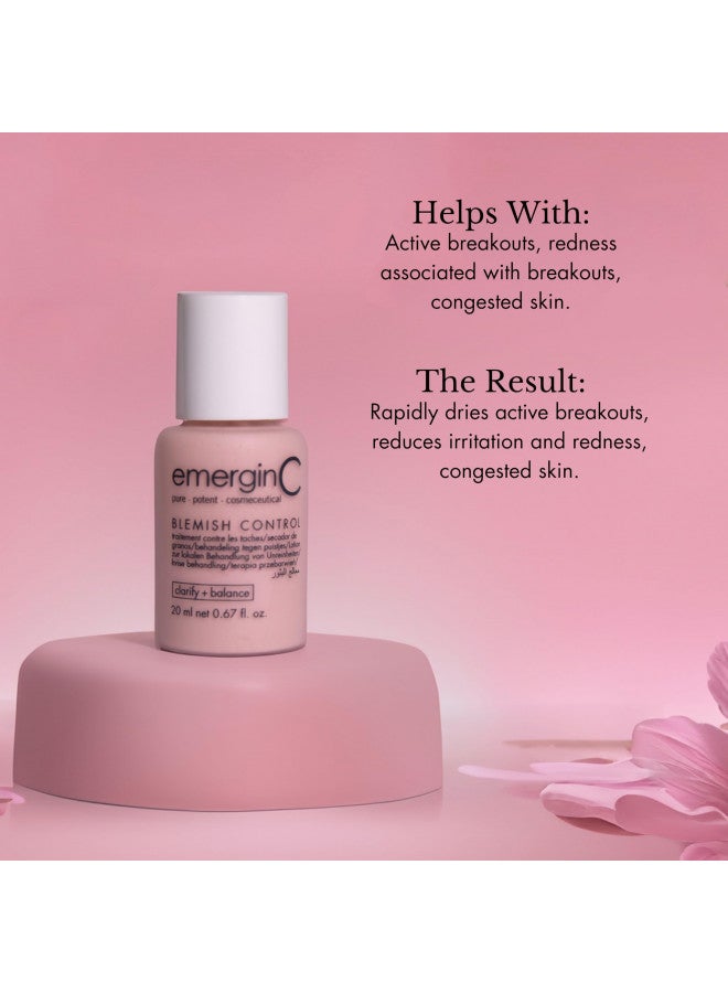 EmerginC emerginC Blemish Control - Tinted Drying Spot Treatment with Salicylic Acid + Colloidal Sulfur to Improve the Appearance of Active Breakouts + Address Impurities (0.67 Ounce, 20 ml)  - Image 2