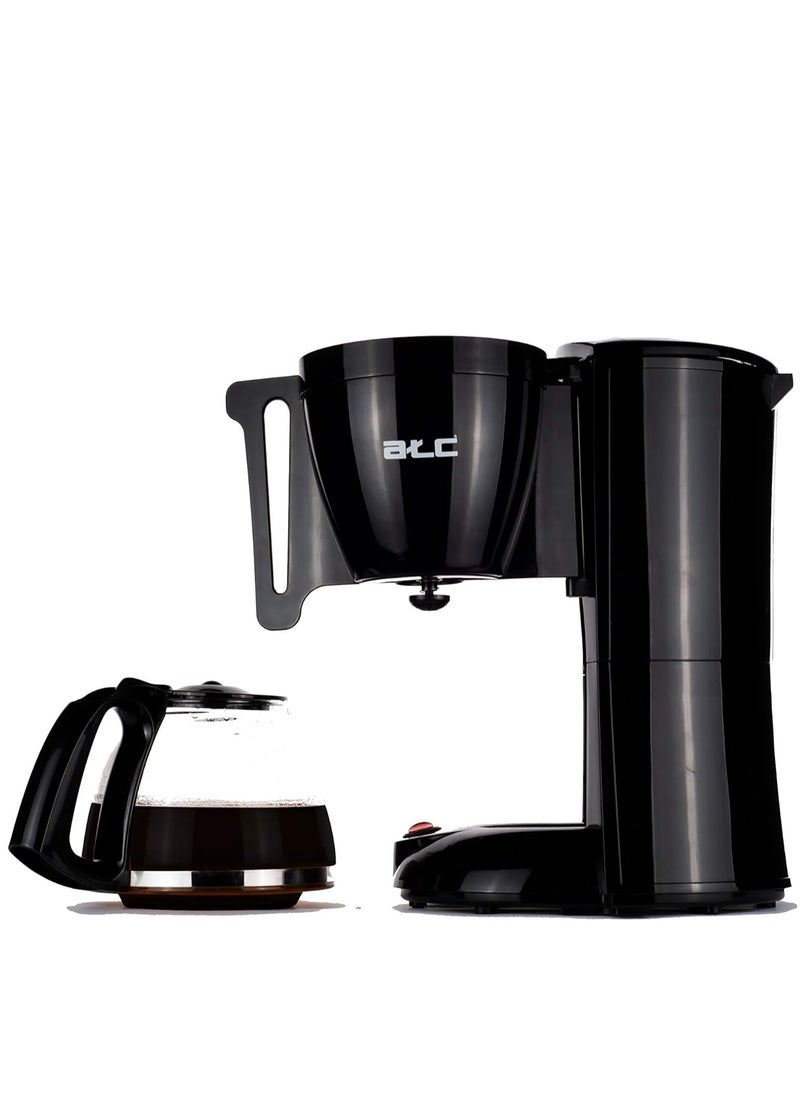 ATC ATC Coffee Maker 1.25L 1000W Black with Anti-Drip Valve, Water Indicator, Auto Keep Warm, Overheat Protection, Adjustable Cup Volume, Fast & Safe Brewing for Home Kitchen, Compact Modern Design  - Image 3
