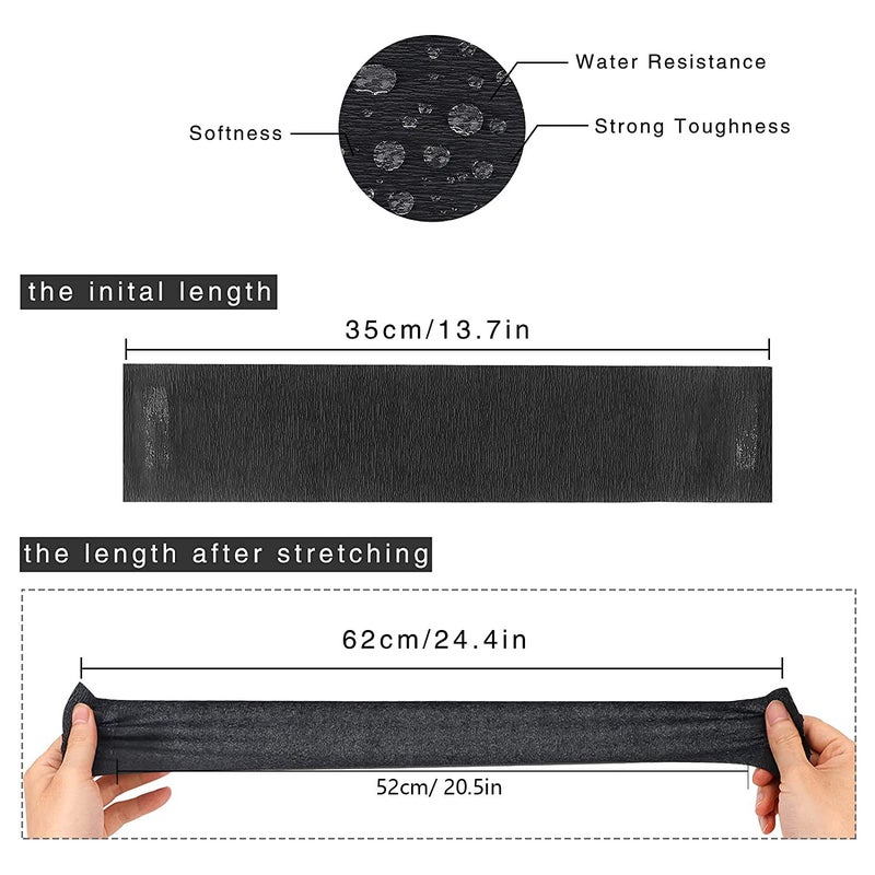 ooloveminso Barber Neck Strip 5 Rolls, ooloveminso Barber Accessories Barbershop Salon Supplies, Disposable Stretchy Neck Strip Hair Edge Paper for Haircuting Styling 500 Strips (Black)  - Image 3