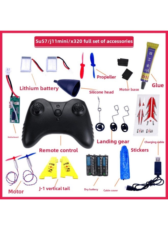 Model Airplane Accessories SU57 Remote Control Aircraft J-11mini Sea, Land And Air X320 Propeller Sticker Landing Gear Electric Machine Seat-Color:X320 Bottom Slide-Specifications:35*25*8CM  - Image 2