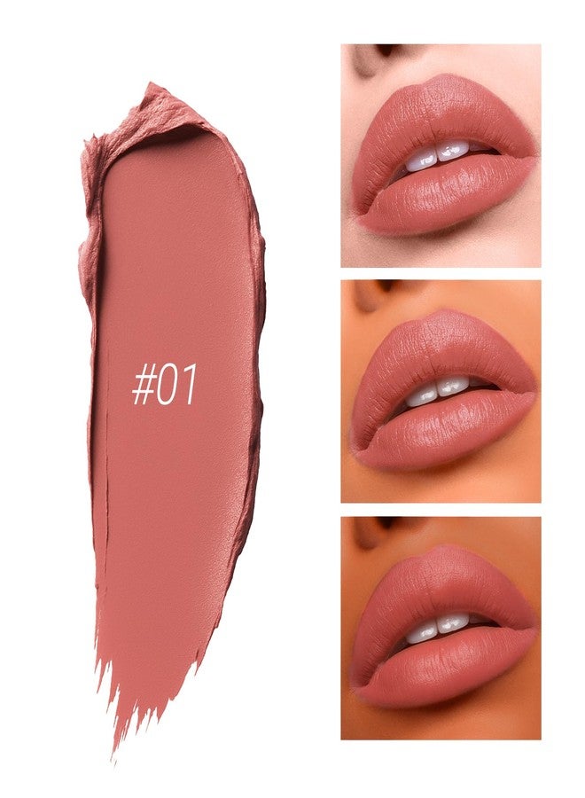 Erinde Nude Rose Matte Lipstick Crayon, Waterproof Long Lasting Lip Liner Pencil for Women, High Pigment Creamy Velvet Neutral Lipstick, Vegan & Cruelty-Free, 01 - Image 2