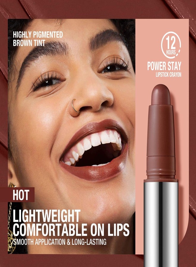 Erinde Nude Rose Matte Lipstick Crayon, Waterproof Long Lasting Lip Liner Pencil for Women, High Pigment Creamy Velvet Neutral Lipstick, Vegan & Cruelty-Free, 01 - Image 4
