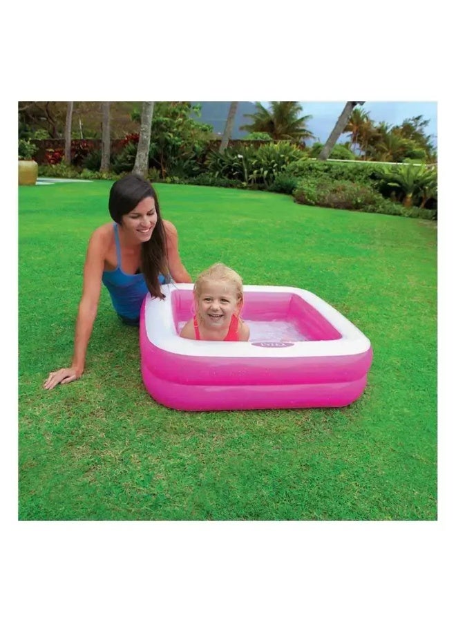 INTEX inflatable Small Play Pool for kids, Water fun Outdoor Pool, Size 86 X 86 X 25cm- Pink - Image 2