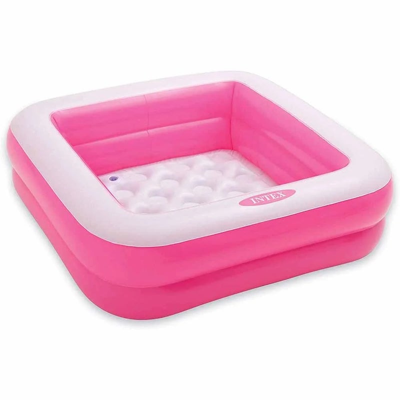 INTEX inflatable Small Play Pool for kids, Water fun Outdoor Pool, Size 86 X 86 X 25cm- Pink - Image 1