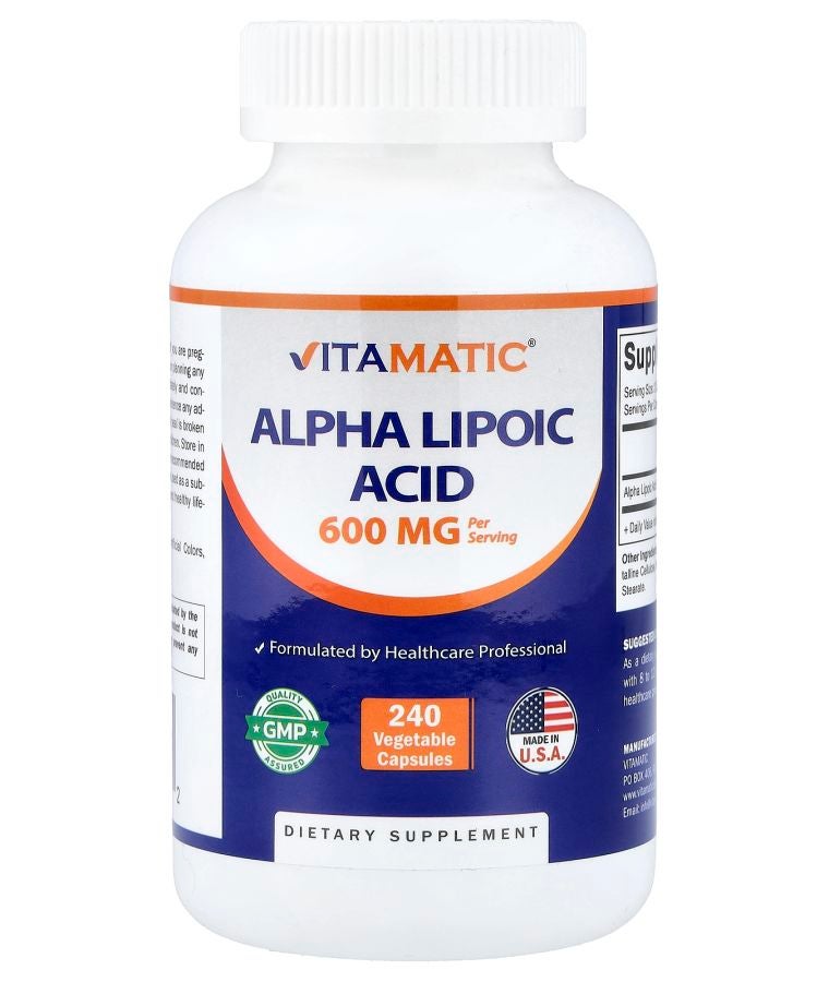 Vitamatic Alpha Lipoic Acid 240 Vegetable Capsules (300 mg per Capsule)