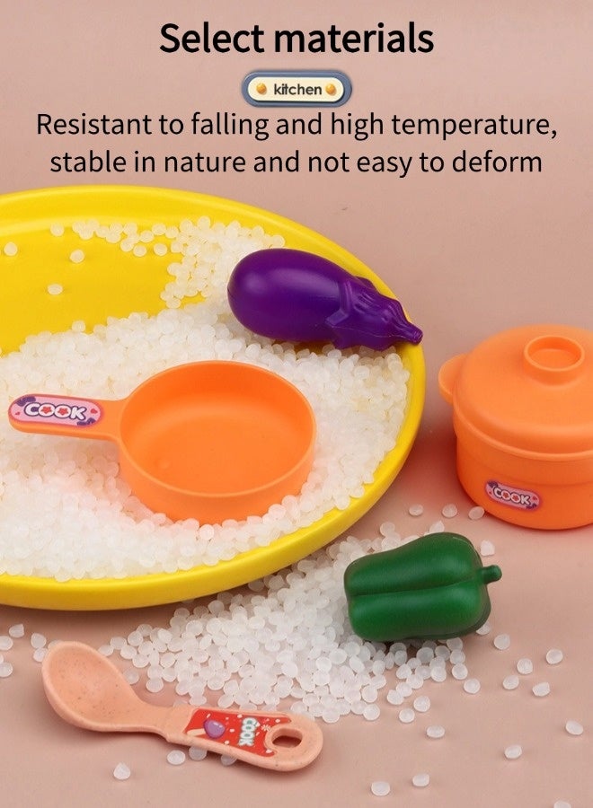 جني ثروة طقم ألعاب مطبخ، إكسسوارات مطبخ اللعب، ألعاب مطبخ صغيرة للأطفال، طقم طبخ محاكاة مع مياه دائرية، أدوات مطبخ ونموذج فاكهة للبنات والأولاد - Image 4