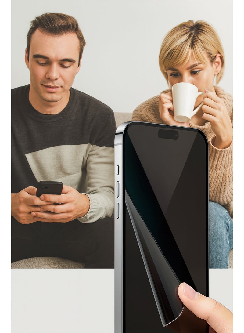 اسكرينة فاميه برايفت لـ iPhone 15 Pro Max – لحماية خصوصيتك ومانعة للتطفل مع خاصية ESD - Image 3
