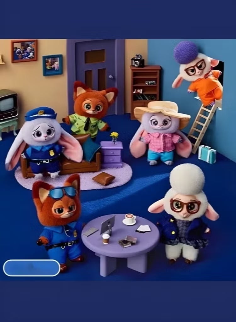 Miniso (Pack of 6) Miniso Zootopia Series Blind Box Disney Vinyl Plush Pendant and Keychain Mystery Blindbox. - Image 3