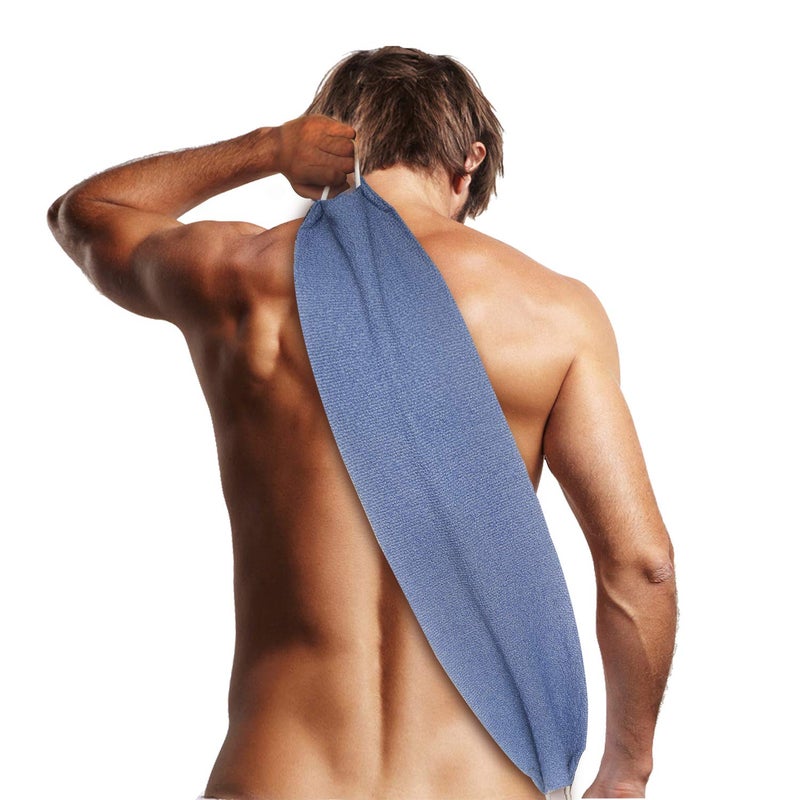 Evridwear Exfoliating Back Scrubber with Handles Two Sides for Body Shower Deep Cleans Skin Massages Invigorating Blood Circulation Men Women One Size (Back Scrubber) - Image 1