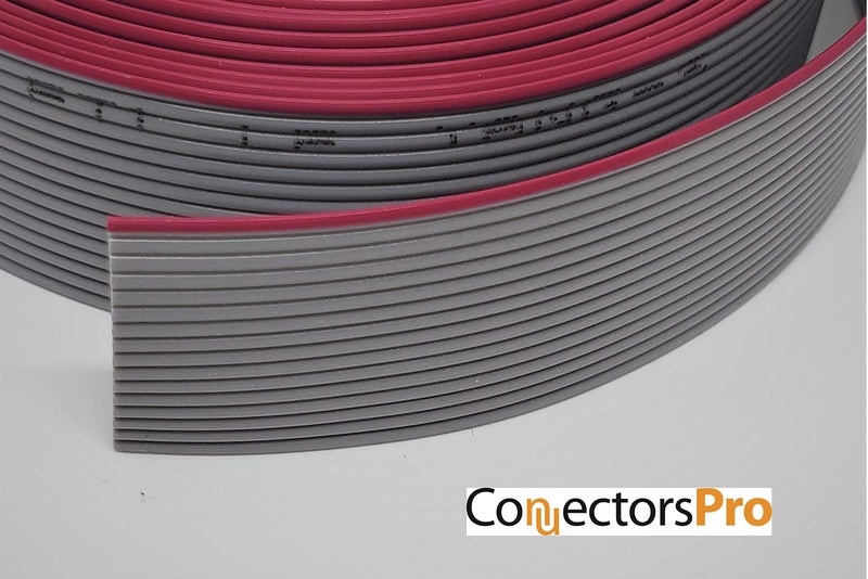Pc Accessories - Connectors Pro 100 Feet Spool 16P IDC Silver Flat Ribbon Cable, 16 Wire, 16 Conductors for 2.54mm 0.1" Pitch Connectors - Image 4