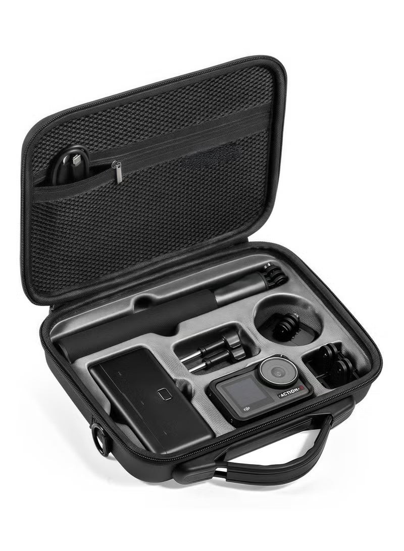 حقيبة حمل Skycare Action 5 Pro لجهاز DJI Osmo Action 5 Pro/Action 4 - غلاف صلب، مقاوم للصدمات ومرنة للسفر مع مخزن للإكسسوارات - Image 1