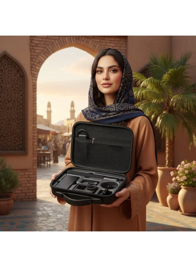 حقيبة حمل Skycare Action 5 Pro لجهاز DJI Osmo Action 5 Pro/Action 4 - غلاف صلب، مقاوم للصدمات ومرنة للسفر مع مخزن للإكسسوارات - Image 5