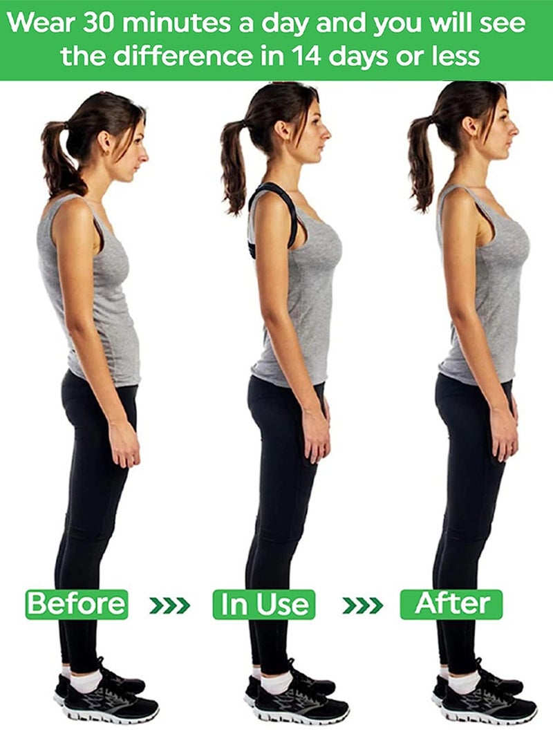 قطوب مشد تصحيح وضعية الجسم للنساء – دعم الظهر والكتفين، يخفف آلام الرقبة، يحسن استقامة العمود الفقري ويعالج تحدب الظهر | مناسب للاستخدام اليومي في المنزل، العمل والسفر - Image 4