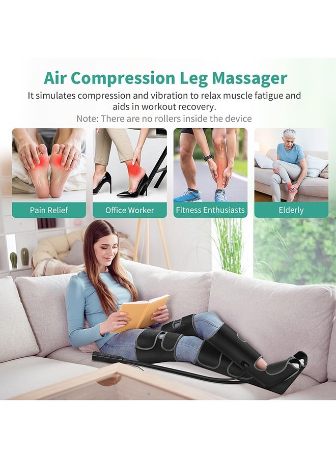 عربست جهاز تدليك الساق بضغط الهواء من ميدكورسور، جهاز تدليك للقدمين لتحسين الدورة الدموية وتخفيف الألم، 3 درجات شدة، 3 وظائف اهتزاز، 6 أوضاع، جهاز تدليك الساق 3 في 1، هدية للأم والأب - Image 2