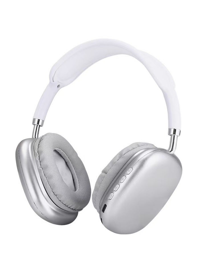 New Bluetooth Headset  Wireless Sports Game Noise Reduction Fresh Headset Universal Earphone(White)