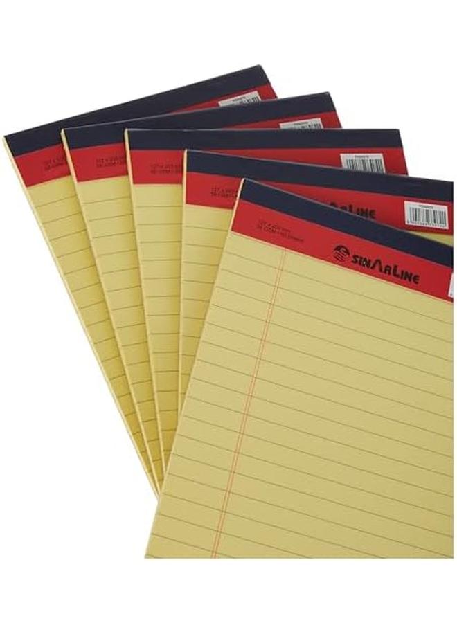 مارك دفتر كتابة بخط واحد A5 5 قطع أصفر - Image 3