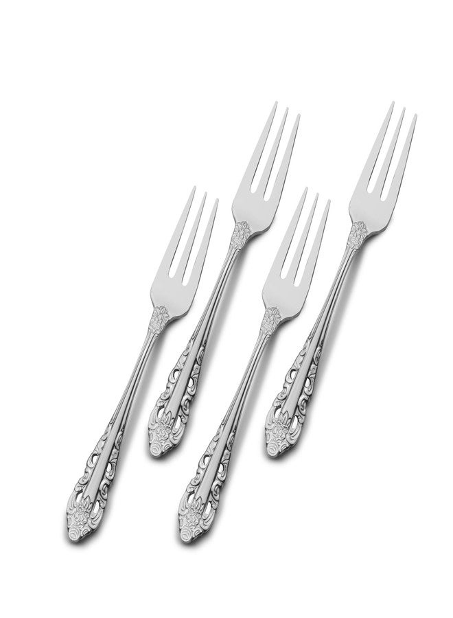 Wallace Antique Baroque 18.10 Stainless Steel Appetizer Forks, Set of 4 - Image 2
