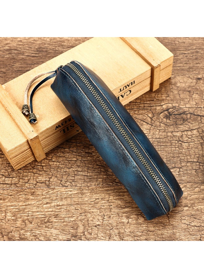Vintage Leather Gl Bag Head Layer Cowhide Zipper Wallet Men's And Women's Fashion Casual Leather Change Card Bag