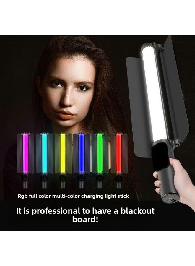 general Baffle Handheld Light Stick Led Photography Indoor Fill Light Shooting Light RGB Multi-color Outdoor Atmosphere Spotlight-Light Source Color:Baffle Rgb Light Supplement Stick - Image 2