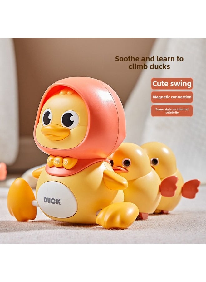 Baby Learn To Head Up, Turn Over, Learn To Walk Educational Toys Swing Duck Movable Swing Electric Toys Business Toys-Colors:Swing Magnetic Duck-Green Kitty  - Image 2