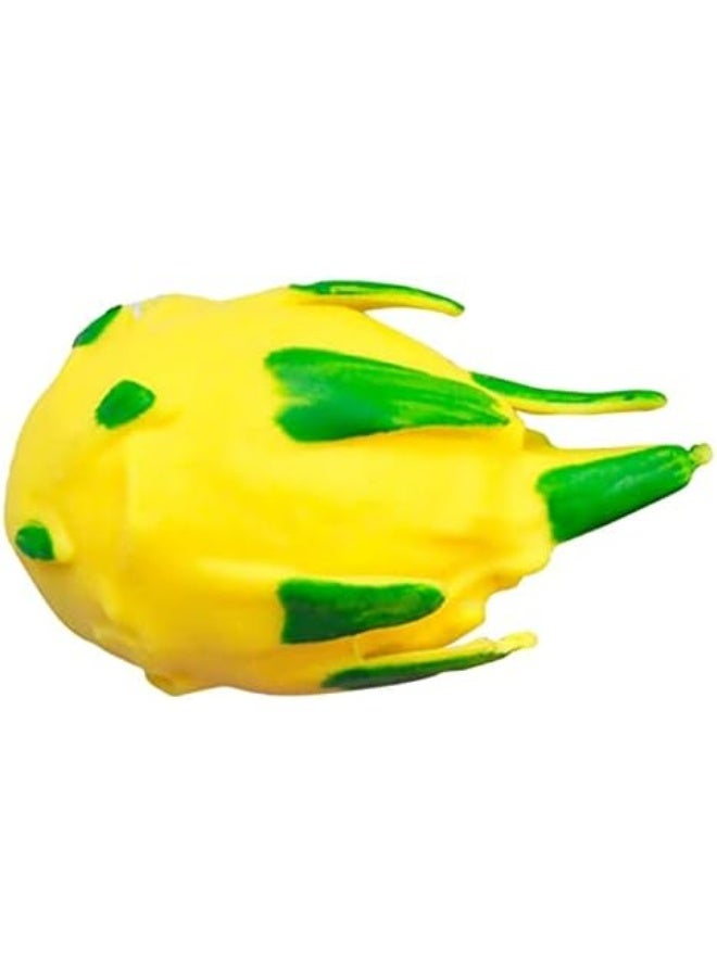 Antistress Squishy Ball Dragon Fruit Toys for Stress Relief for Kids Adults (Yellow) - Image 1