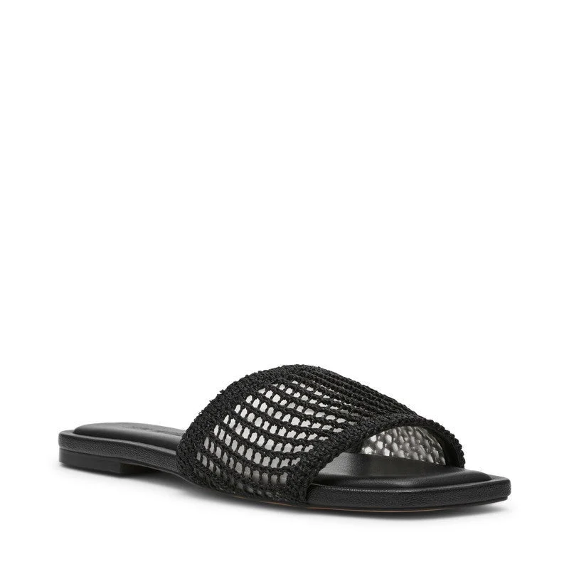 ستيف مادن Lazzo Black Women's Sandals