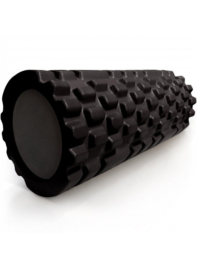 321 STRONG Foam Roller - Medium Density Deep Tissue Massager for Muscle Massage and Myofascial Trigger Point Release , with 4K eBook - Black - Image 2