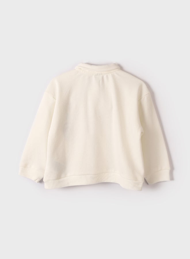 LC WAIKIKI Polo Neck Printed Long Sleeve Girl Sweatshirt - Image 4