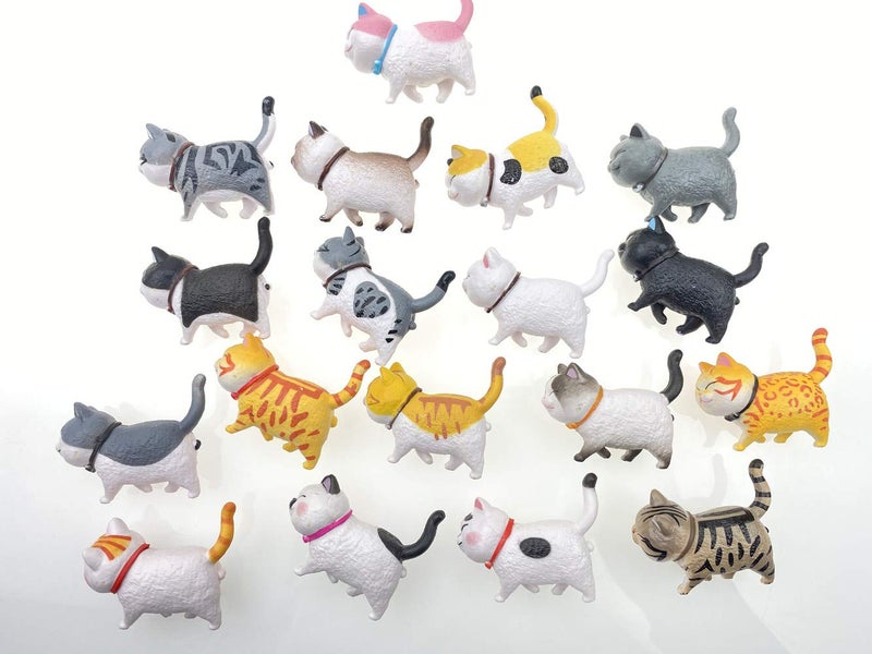 FD 3D Cat Fridge Magnet Cute Fridge Magnet Set Fridge Magnet for Whiteboard Card Home Decoration 9 Random Kitten