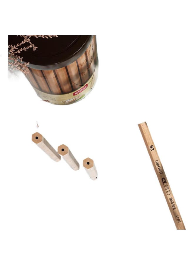 Deli 30-Pack 2B Muziran Series Hexagonal Writing Pencils, Drawing Sketch Pencils, 30 Pencils/Tube, S941-2B, Student Back-To Gift - Image 3