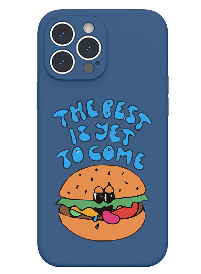 Theodor Protective Slim Fit Case Liquid Silicone Cover with Full Body Protection Anti-Scratch Shockproof Case For iPhone 12 Pro Max Blue  - Best is yet to come - Image 1