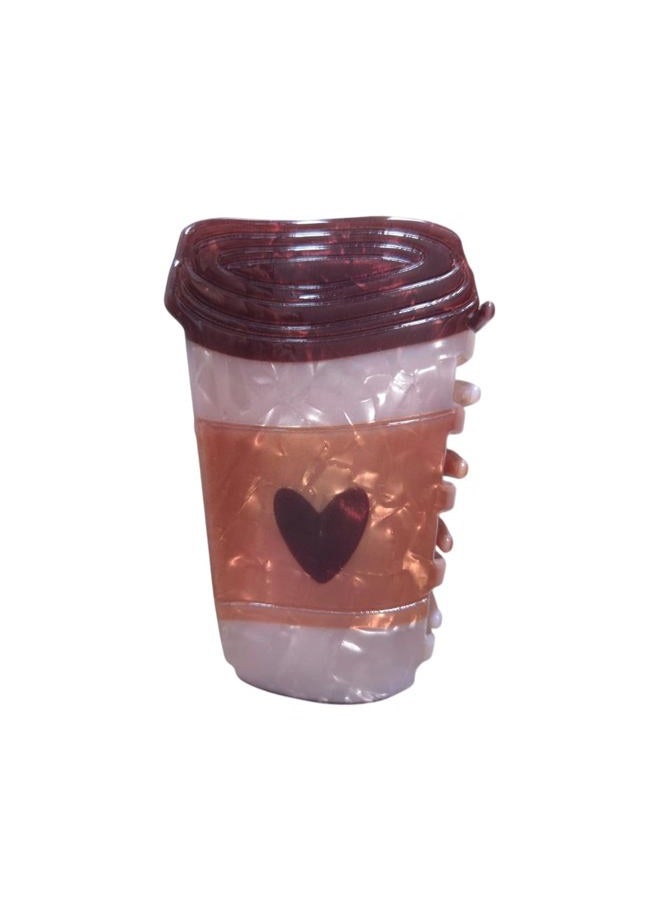 Coffee Hair Clips,Funny Acrylic Claw Clip for Women,Drink Hair Clip - Image 1