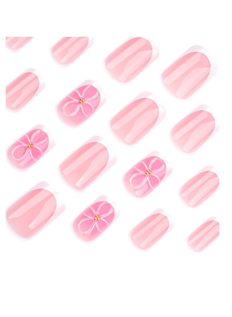 OASIS-TH 24 Piece Press On Nail,Fashionable And Elegant,Manicure Wearable Fake Nail Stickers Removable Finished Nail Accessories,Fake Acrylic Nails With Kit. - Image 2