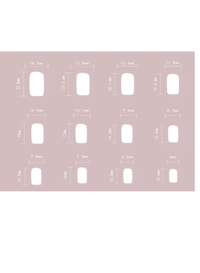 OASIS-TH 24 Piece Press On Nail,Fashionable And Elegant,Manicure Wearable Fake Nail Stickers Removable Finished Nail Accessories,Fake Acrylic Nails With Kit. - Image 4