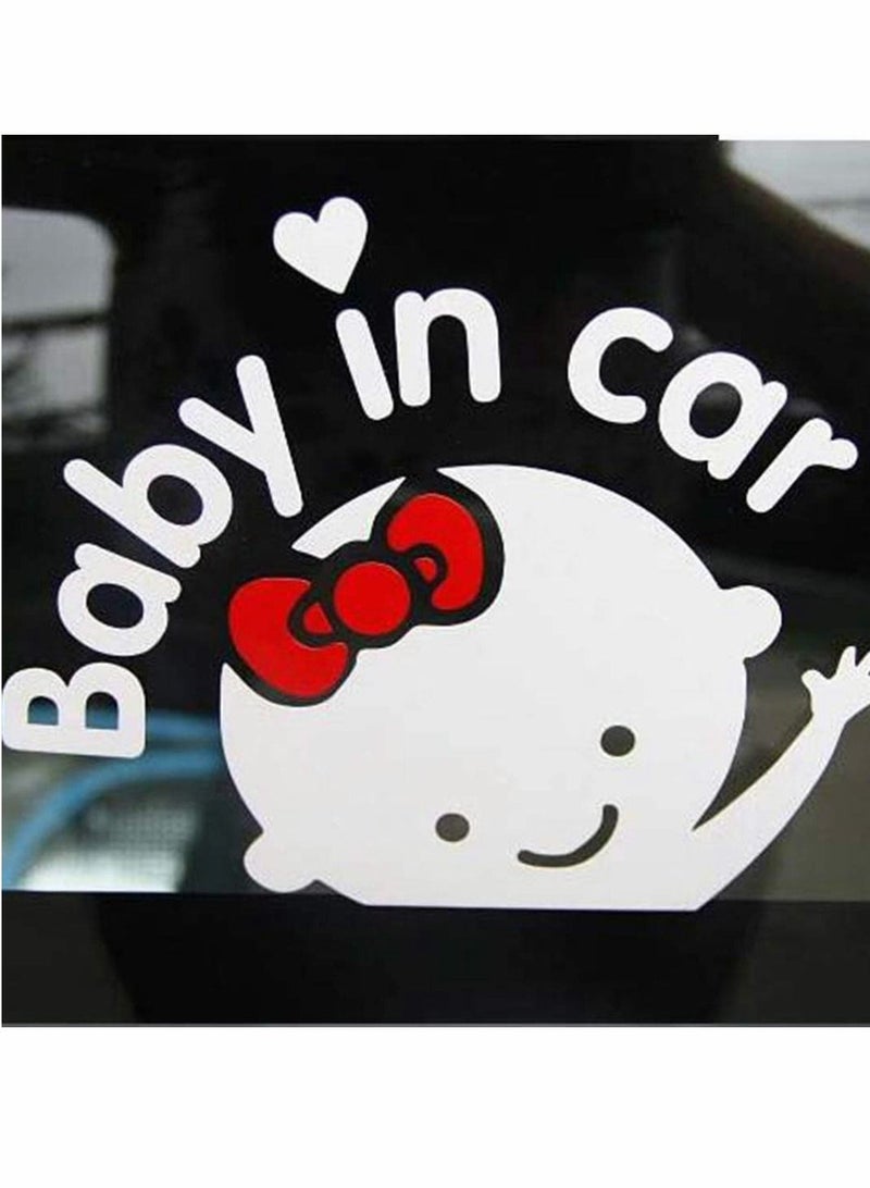 KASTWAVE Baby in Car Baby on Board Stickers Car Warning Sign (Baby in Car Girl) Baby onBoard Sign for Car Baby On Board Car Sign Reflective And Magnetic Sticker  - Image 5