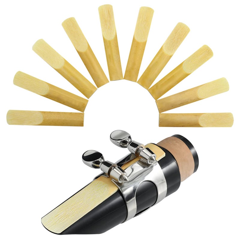 SUEWIO Bb Clarinet Traditional Reeds, Strength 2.5, 10 Pack with Portable Case - Image 1