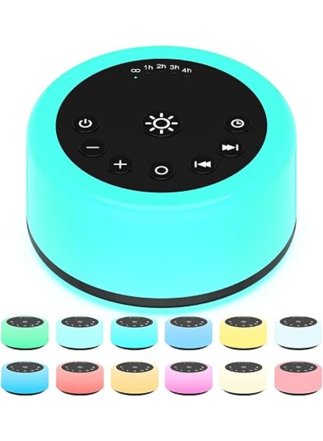ColourNoise Sound Machine – 12 RGB Colors, 30 Soothing Sounds, Portable White Noise Machine for Sleep, Relaxation, Home, Office & Travel - Image 1