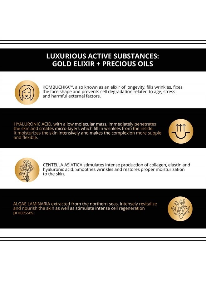 EVELINE COSMETICS GOLD LIFT EXPERT 40+ FACE FIRMING CREAM SERUM WITH 24K GOLD - Image 3