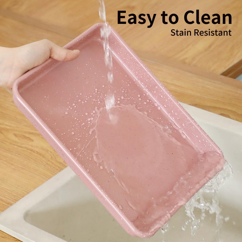 Shinsin Toaster Oven Pans Set of 2, Shinsin 11-Inch Nonstick Baking Sheet Pans and Trays, 1/8 Thicker Replacement Small Baking Tray Accessories for Cookie, Non Toxic and Easy Clean and Diswasher Safe, Pink - Image 5