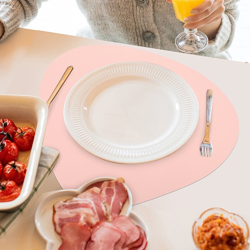 2Pcs Dining Table Placemat Dinner Mat Shaped Table Mat for Restaurant - Image 4