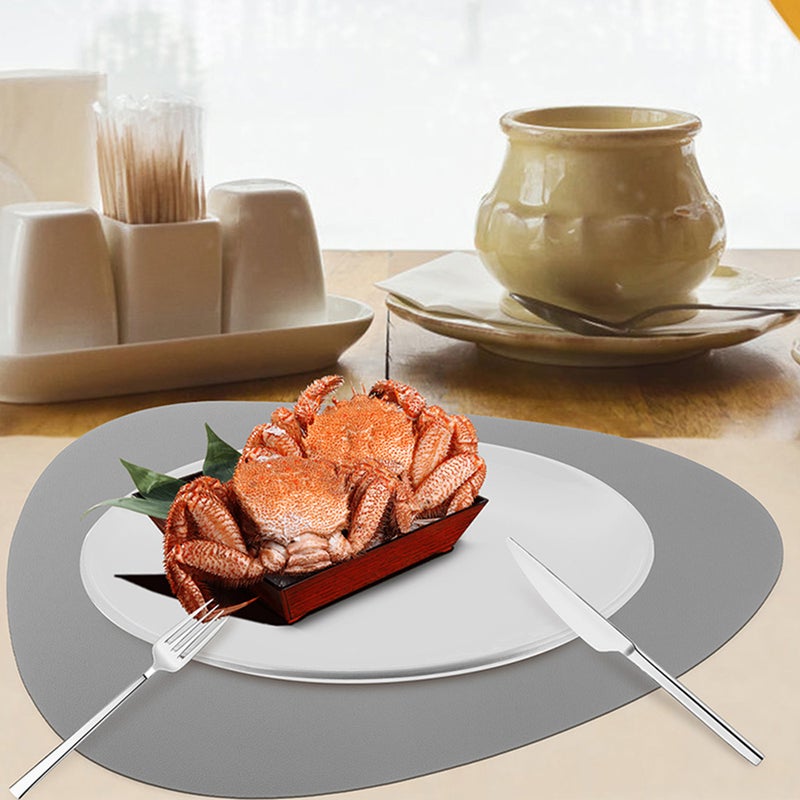 2Pcs Dining Table Placemat Dinner Mat Shaped Table Mat for Restaurant - Image 3