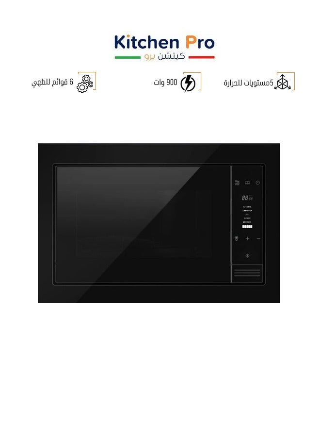 kitchen Pro Built-In Oven Microwave and Grill – 31L - Black - KP-31MW-BK - Image 1