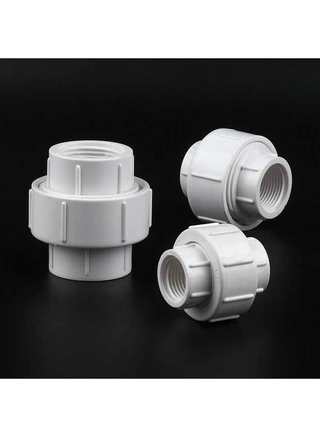 2pcs Double Female Thread PVC Union Connectors Flexible Detachable Fish Tank And Garden Irrigation Fittings Easy Installation Compatible With European And American Standards Garden Watering System Durable Plastic - Image 5