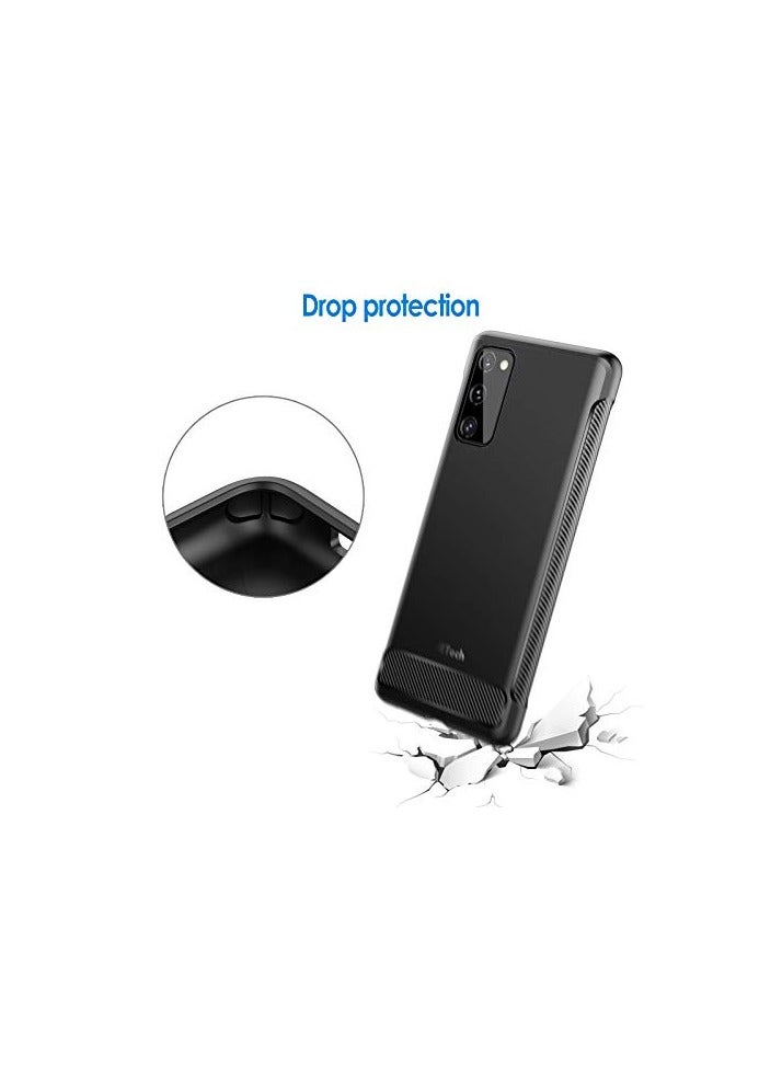 JETech Slim Fit Case for Samsung Galaxy S20 5G (2020), Thin Phone Cover with Shock-Absorption and Carbon Fiber Design (Black) - Image 5