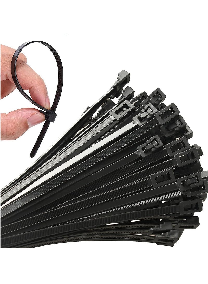 Loquat Cable Ties 250mm x 4mm - Black Nylon Zip Tie Wrap - Self-Locking for Home, Office, Garden, Garage, and Workshop (Pack of 100) - Image 4
